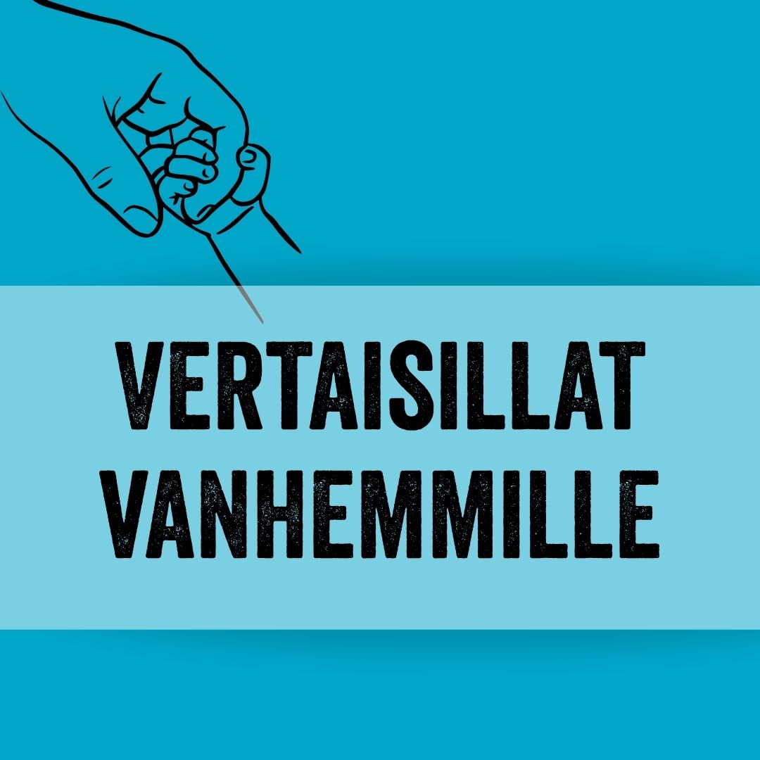 kuvassa isompi ja pienempi käsi kädessä